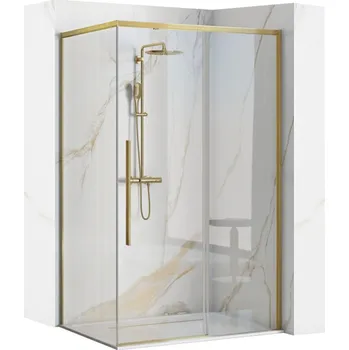 REA Sprchový kout SOLAR - zlatý Brush 100x80 -K9509 REA-K9509