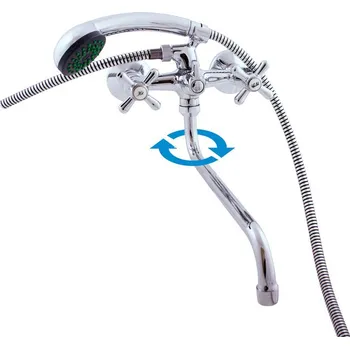 Vodovodní baterie Vanová baterie RAV SLEZÁK Morava se sprchovým setem 100 mm chrom MK153.0/1