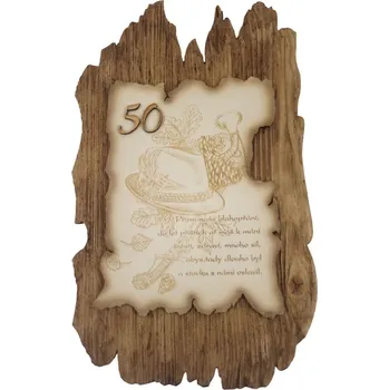 Dřevo Novák Blahopřání č.767 na drásané desce