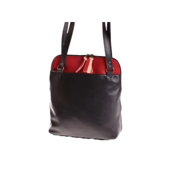 Městský batoh Kožený ručně šitý ručně šitý batoh KUBÁT/kabelka KUBÁT |černá| 213612 Barva: kombinovaná černá a zelená