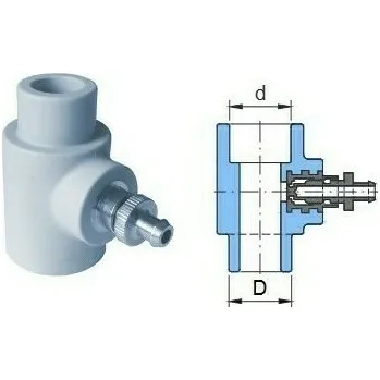 Instalatérský materiál Nátrubek Pipelife PP-R 32 s vypouštěním