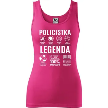 Dámské tílko s potiskem Policistka legenda Velikost: S, Barva: Purpurová