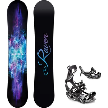 Snowboarding Snowboard komplet Raven Aura + vázání Fastec FT360 black Velikost: 135 cm, Velikost vázání: S