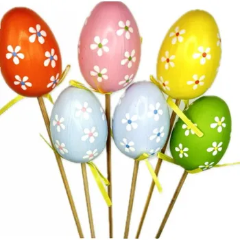 Velikonoční dekorace Maják Zápich Vajíčka plastová 6 cm set 6 ks