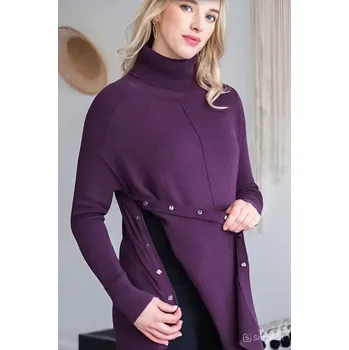 Těhotenský svetr Těhotenský a kojící svetr Cecelia 3v1 - švestkový Velikost: S