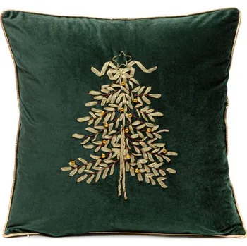 Povlečení Povlak na polštář JULE se zvonky, zelená 828169