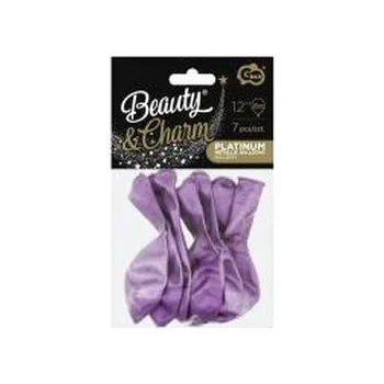 Balony Beauty&Charm, platynowe j. fiolet 30cm 7szt