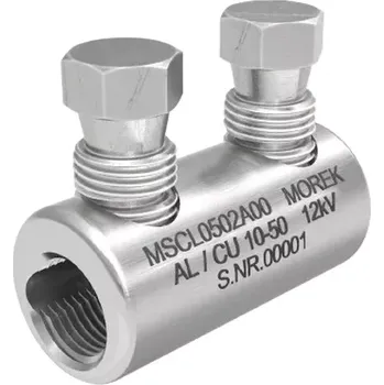 MOREK MSCL0502A00 Kabelová trhací spojka MSCL50 Al/Cu 10-50mm2, 2x Al šroub, 12kV (MOREK MSCL0502A00)