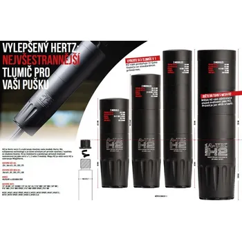 Příslušenství pro sportovní střelbu A-TEC Tlumič A-TEC, model H2 Mega, 3 modulový, pro ráže do .338" (8,5mm), na závit M18x1mm