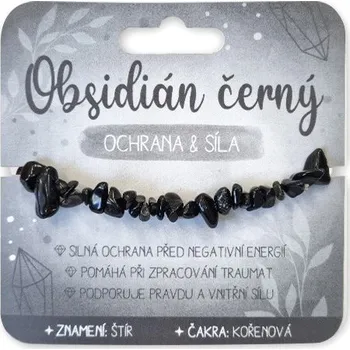 Náramek Nekupto Náramek s polodrahokamy Obsidián černý