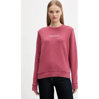Dámská mikina Bavlněná mikina Guess Jeans W5BQ17.KCPR1 růžová 39X, vel. S