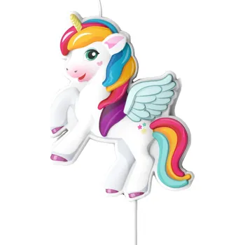 Dortová svíčka DEKORA - Svíčka na dort jednorožec 6,2 cm