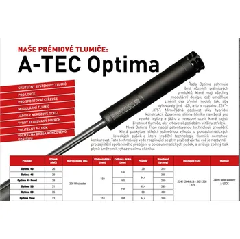 Příslušenství pro sportovní střelbu A-TEC Tlumič A-TEC, model OPTIMA 60, modulový, pro ráže do .338" (8,5mm), na závit 18x1