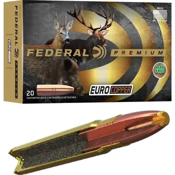 Sportovní střelba Federal Náboj kulový FederaL, EURO Copper, .30-06 Spr., 165GR (10,70g), Copper