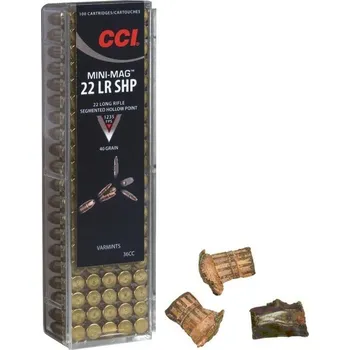 Příslušenství pro sportovní střelbu CCI Náboj kulový CCI, Mini-Mag Segmented, .22LR, 40GR (2,6g), SHP (Segmented Hollow Point)