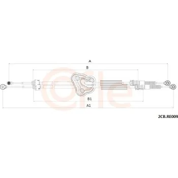 Tažné lanko, ruční převodovka COFLE 2CB.RE009