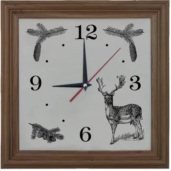 Hodiny Dřevo Novák Hodiny daněk 982 - světlý rám