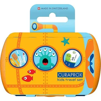 Elektrický zubní kartáček CURAPROX Travel set KIDs, oranžový