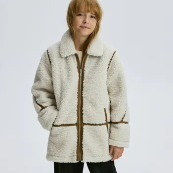 Dívčí bunda Reserved - Kožichová bunda - béžová - 265EX-08X - 265EX-08X-122