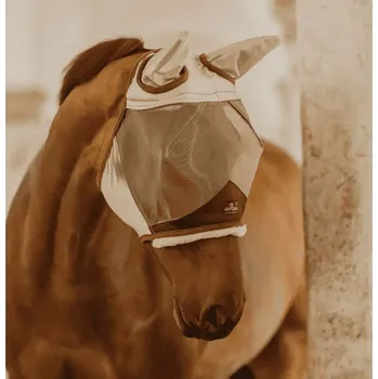 Čabraka pro koně Maska proti hmyzu KENTUCKY Skin Friendly - stříbrná, FULL