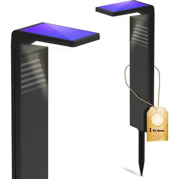 Dekorativní svítidlo Svítidlo solární zahradní LED sloupek 41cm HORIUS 4000K IPX4 LUMILED