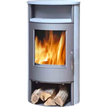 Krbová kamna ABX - Island 7 Aqua (černý korpus, opláštění mastek)