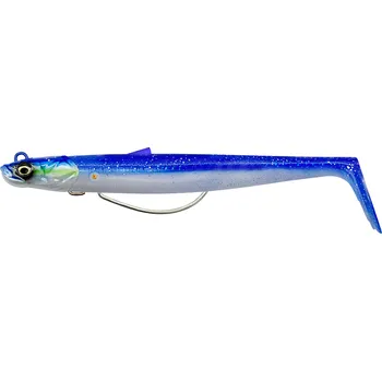 Umělá nástraha Savage Gear Gumová Nástraha Sandeel V2 WL Sinking Blue Pearl Silver 2+1 - 11,5 cm 22 g