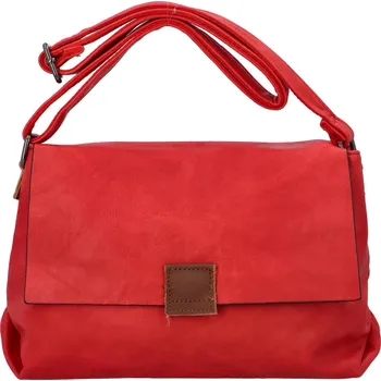 Kabelka Trendová dámská koženková taška přes rameno Finola, červená