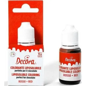 Potravinářské barvivo Barva do tuků 15g červená Decora