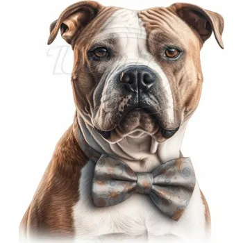 Textilní nažehlovací páska Dante Nažehlovačka Staford s šedým motýlkem - 10 x 12 cm