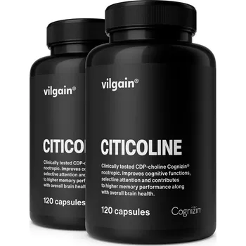 Multipack 2 ks - Vilgain Citikolin Cognizin –⁠ patentovaná forma citikolinu Cognizin®, bioaktivní látka zkoumaná v souvislosti s funkcí mozku, doplněk stravy