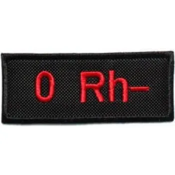 TXR Moto nášivka s krevní skupinou 0 Rh-
