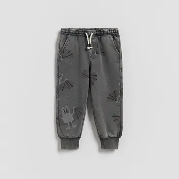 Reserved - Bavlněné kalhoty joggers - černý - 082FO-99X - 082FO-99X-86