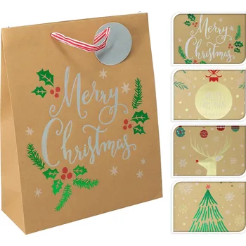 Dárková taška Mat Taška dárková 32x26x10cm (L) VÁNOČNÍ mix dekorů