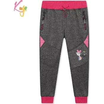 Teplé softshellové tepláky dívčí Kugo GK8636 šedý melír