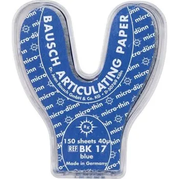 Samolepící etiketa Bausch Arti-Check 40µ artikulační papír podkova (modrý), 150 ks