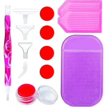 Diamantové malování Praktická sada pro diamantové malování - fialová