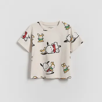 Chlapecké tričko Reserved - Triko Pochacco - béžová - 104FO-08X - 104FO-08X-92