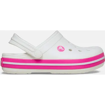 Dívčí pantofle Crocs Crocband Clog T White/Pink Crush 24-25
