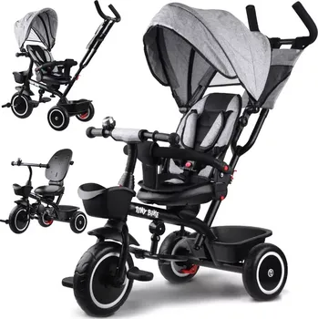 Dětská tříkolka RKToys Tiny Bike 3v1 Šedá