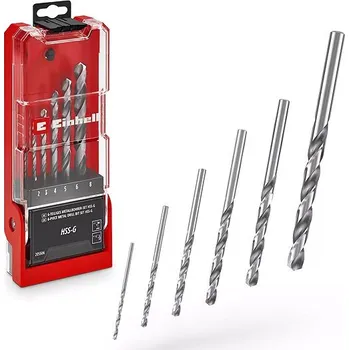 Vrták EINHELL 6ks sada vrtáků HSS-G do kovu, 49205506