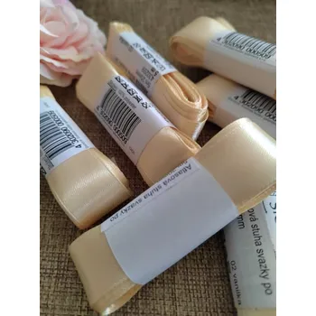 Stuha Atlasová stuha svazky po 5 m šíře 20 mm vanilková