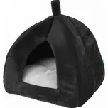 Plyšový pelíšek pro psa/kočku HUISE 40x35 cm, černo-šedý