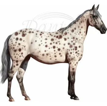 Textilní nažehlovací páska Dante Nažehlovačka Apaluský kůň - 12 x 11 cm