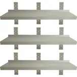 DASgastro Nástěnná police - 1,6 x 0,3m - 3-patrová