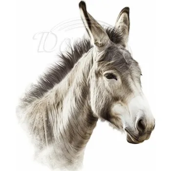 Textilní nažehlovací páska Dante Nažehlovačka Osel hlava - 5 x 6 cm