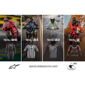 Motocyklový chránič hrudi a pátěře Kompletní servis airbagových vest TECH-AIR®5/10/RACE/STREET/OFF-ROAD/7X/5 PLASMA