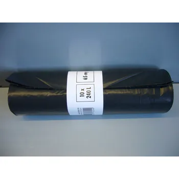 Pytle na odpadky Pytle na odpad 240 L, černé, 65my, 10ks role