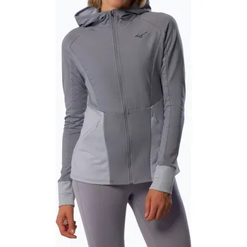 Dámská větrovka Dámská běžecká bunda Mizuno Active Warm Hybrid Full Zip Hooded quicksilver