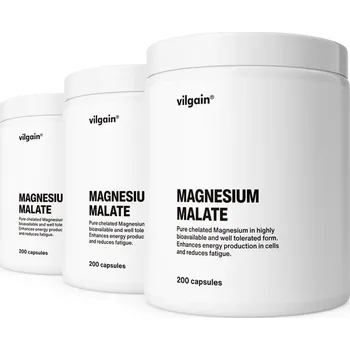 Vilgain Hořčík malát – 3× 200 kapslí - Doprava ZDARMA